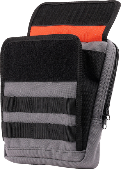 Thrashin Supply Gray Motorcycle Handlebar Storage Bag Slim for Harley THB-0030
