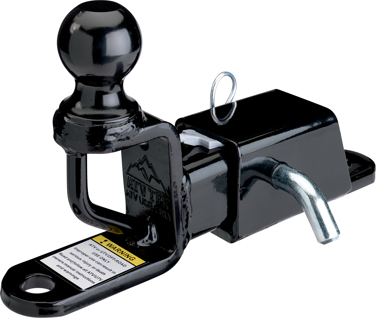 Moose Utility ATV UTV Side by Side Black 2" Trio HD Rear Receiver Hitch & Ball