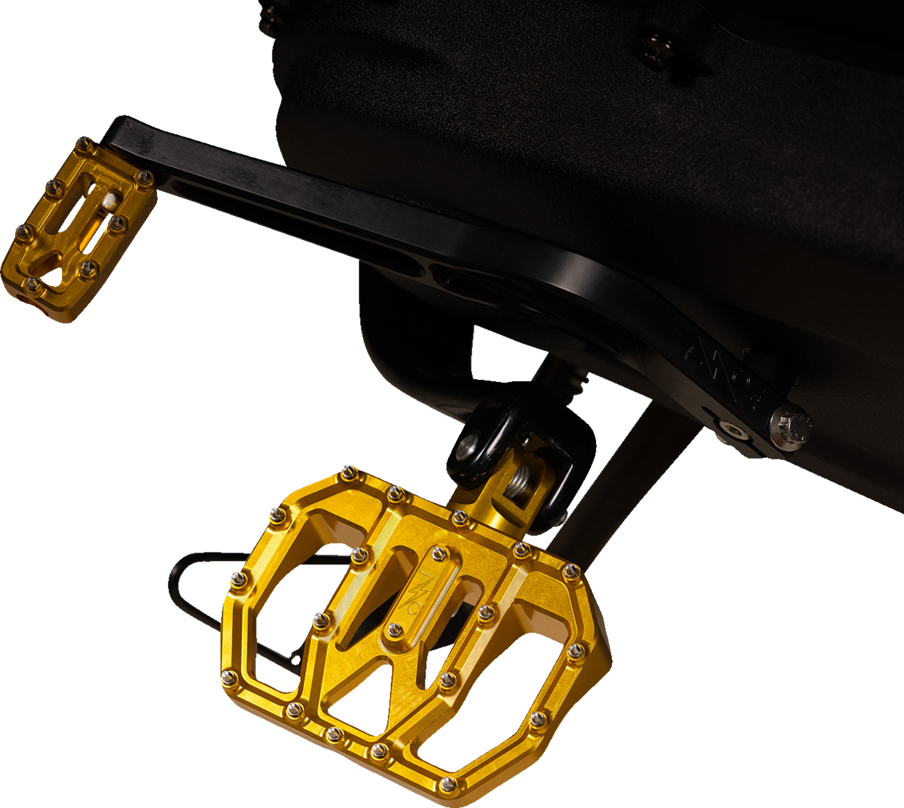 Thrashin Gold Mini Aggressor Floorboards for 1972-2025 Harley FXD FXR