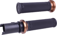 Odi Ruffian Lock-On Bronze Knurled Handlebar Grips 23-26 Harley Touring Softail