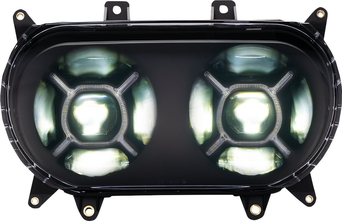 Custom Dynamics Double-X LED Headlight Assembly 2015-2024 Harley Road Glide FLTR