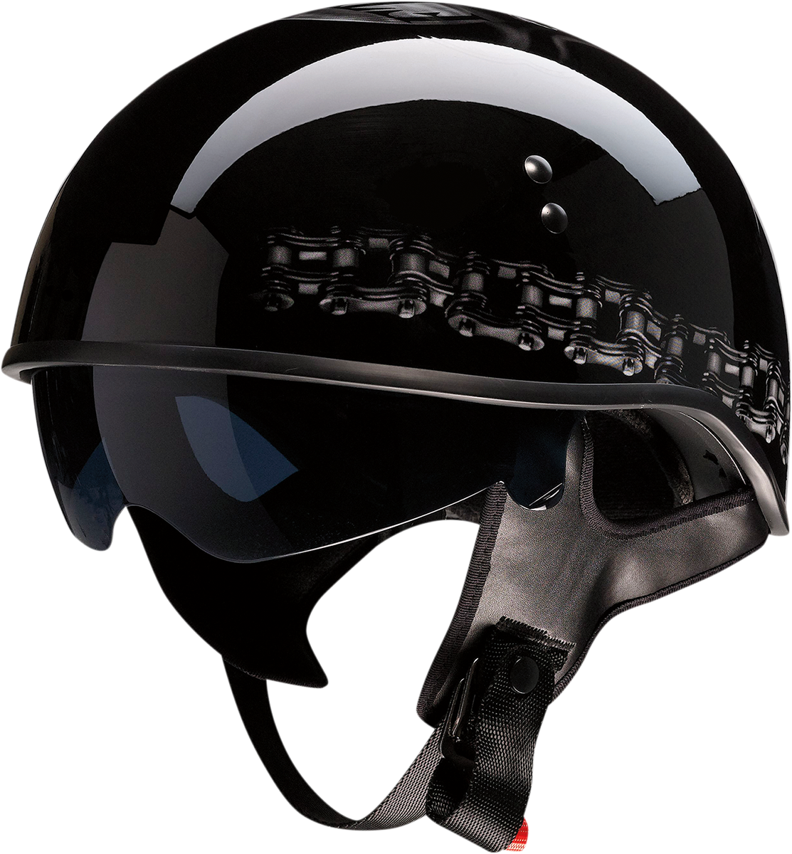 Z1R Vagrant Black FTW Unisex Adult Motorcycle Riding Street Racing Half Helmet