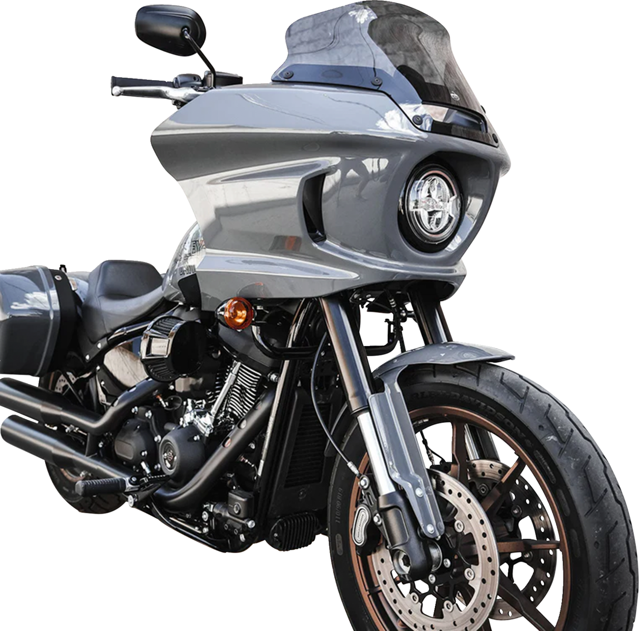 Klock Werks Flare 8" Dark Smoke Windshield 2022-2024 Harley Softail Low Rider ST