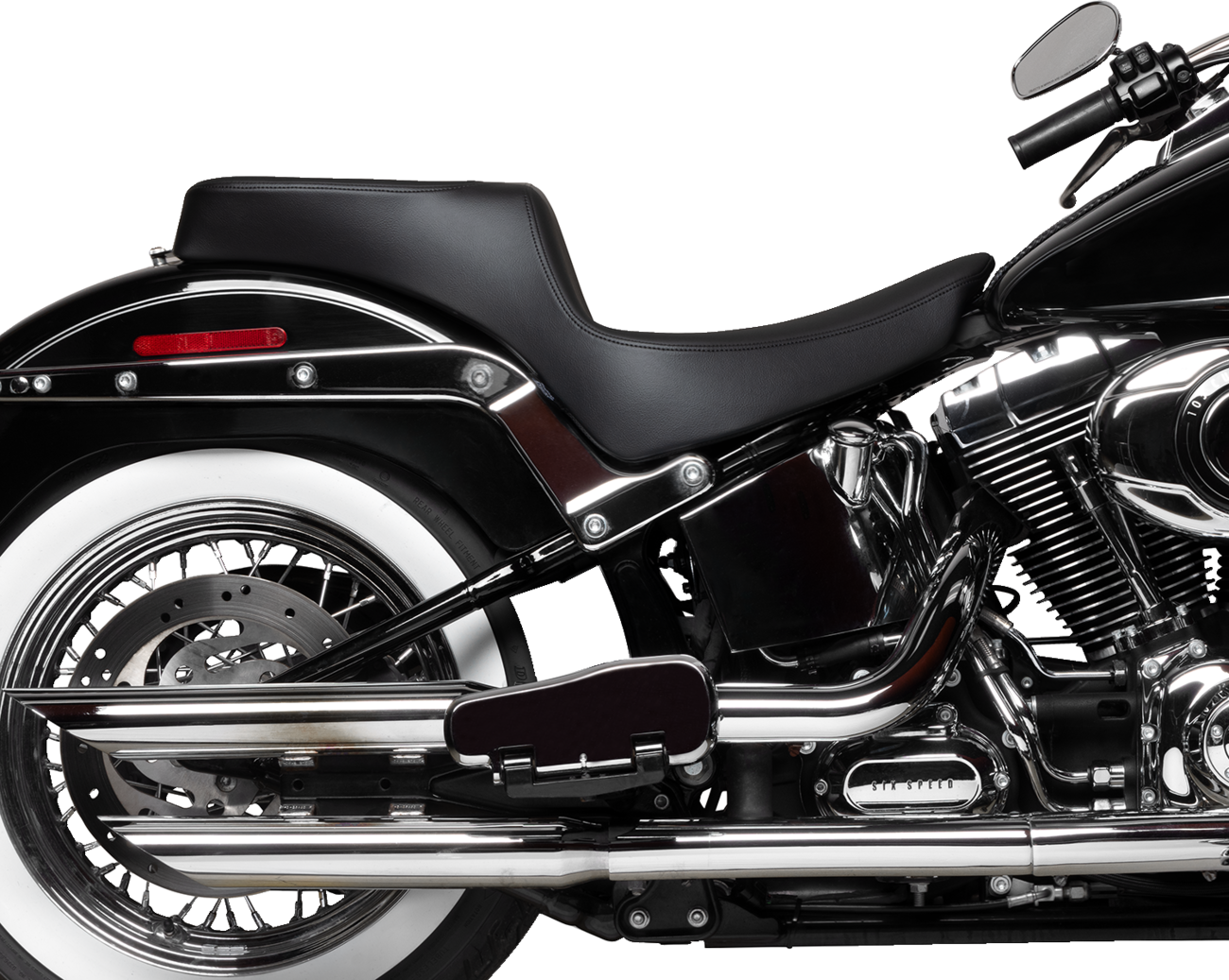 Drag Specialties Predator Solar Reflect Seat 2000-2017 Harley Softail FLST FXST
