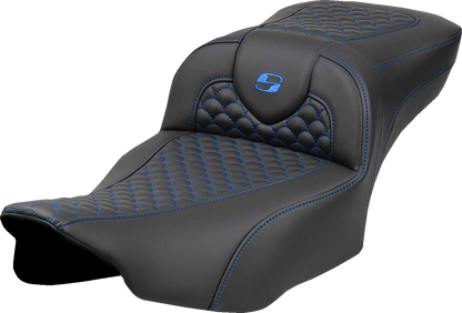 Saddlemen Extended Reach Roadsofa Blue Stitch Seat fits 2023-2026 Harley Touring