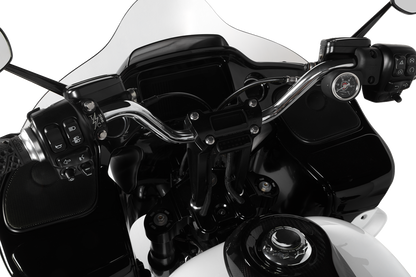 Thrashin Black 8" Straight Gauge Cutout Handlebar Risers for 2018-2025 Softail