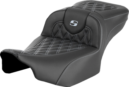 Saddlemen Roadsofa Silver Lattice Extended Gel Seat for 2023-2026 Harley Touring