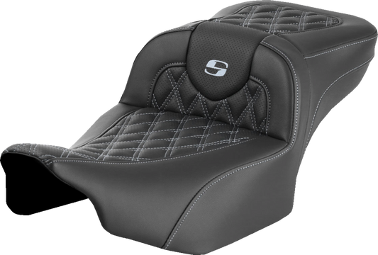 Saddlemen Roadsofa Silver Lattice Extended Gel Seat for 2023-2025 Harley Touring