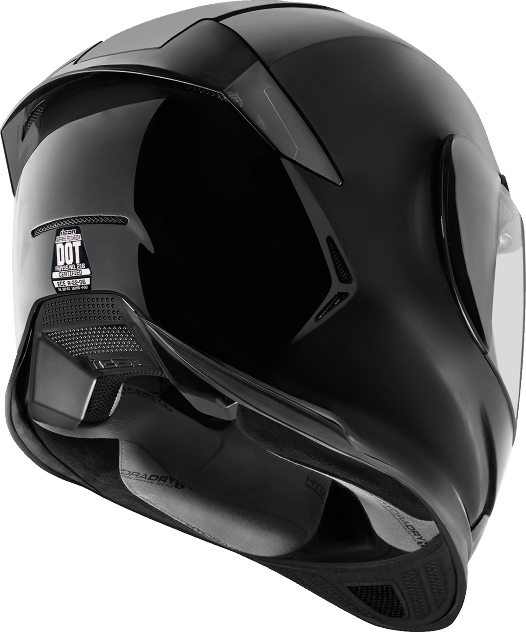 Icon Airframe Pro Solid Gloss Black Full Face Adult Street Motorcycle Helmet