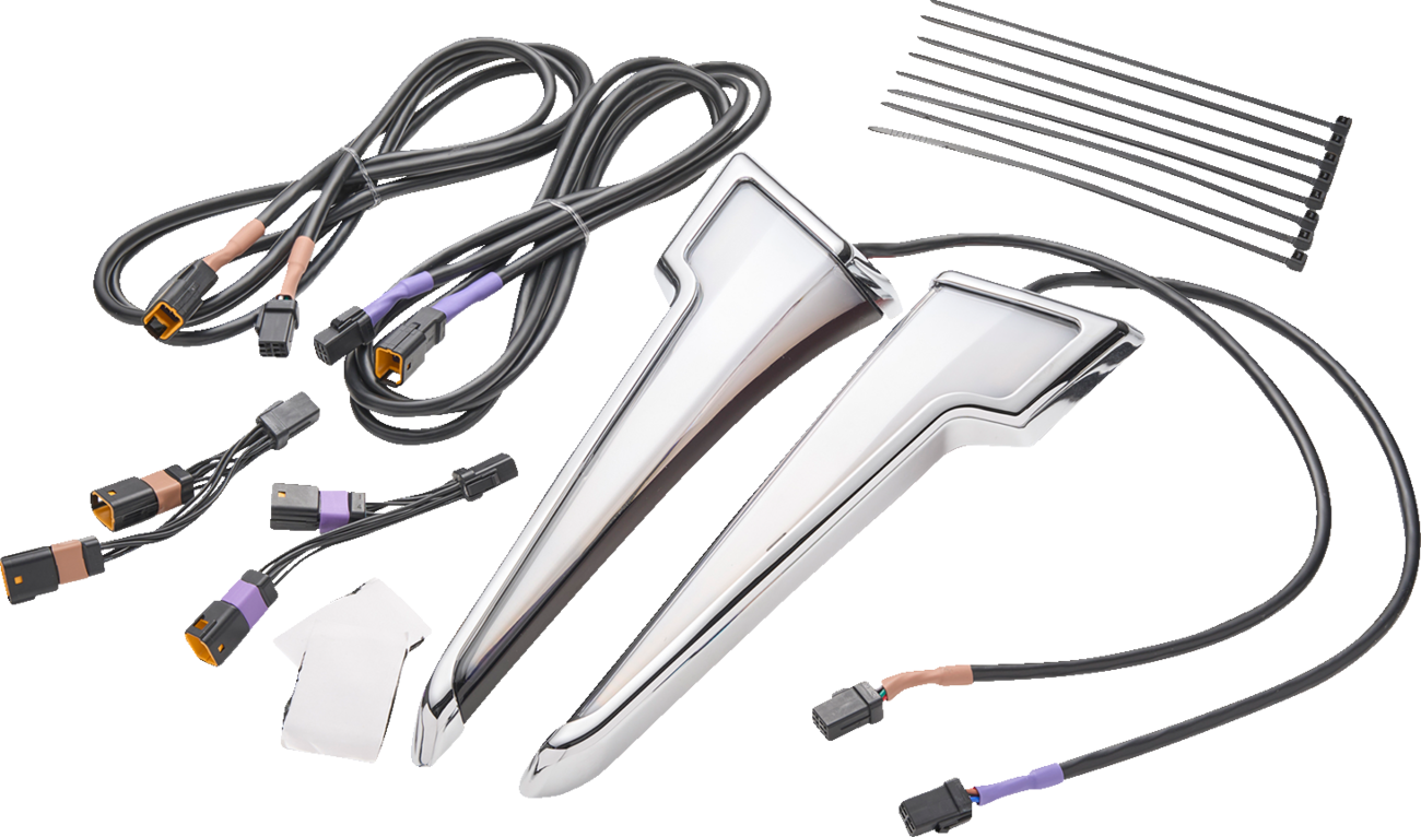 Ciro Quill LED Fairing Running Turn Signal Lights fits 23-25 Harley Street Glide
