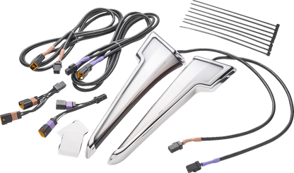 Ciro Quill LED Fairing Running Turn Signal Lights fits 23-25 Harley Street Glide
