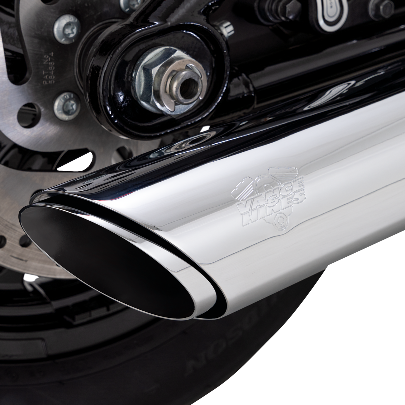 Vance & Hines Twin Slash Chrome 4" Slip On Muffler for 2025 Harley Softail 16750