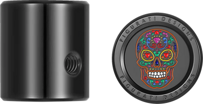 Figurati Designs Sugar Skull Black Heel-Toe Shifter Cover 1980-2023 Harley
