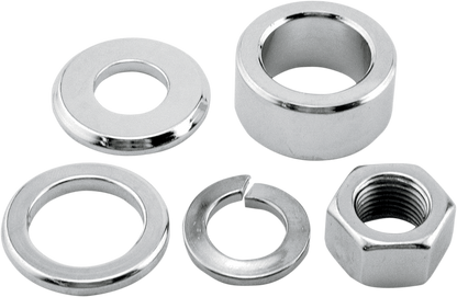 Colony Chrome Front Wheel Axle Spacer Nut Kit 2000-2007 Harley Dyna Sportster