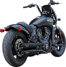 S&S Grand National Black Slip On Mufflers fits 2015-23 Indian Scout Bobber Sixty