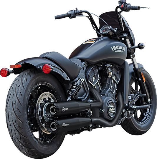 S&S Grand National Black Slip On Mufflers fits 2015-23 Indian Scout Bobber Sixty
