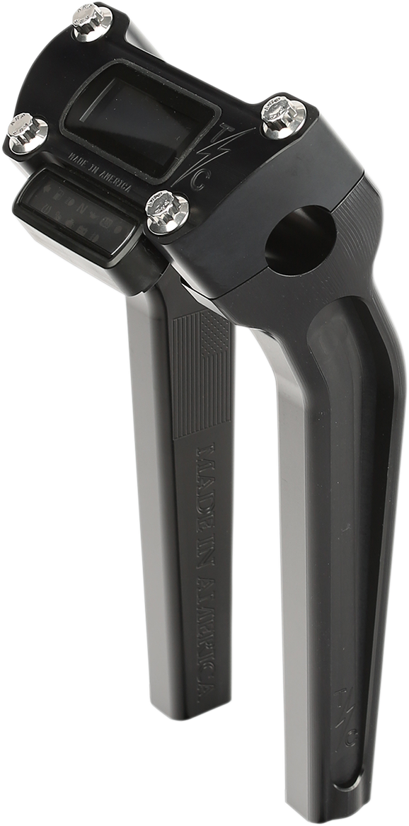 Thrashin Black 9.5" Pullback Gauge Cutout Handlebar Risers for 2018-2025 Softail