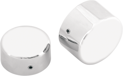 Drag Specialties Chrome Rear Axle Caps Covers 2008-2017 Harley FXD FXST FLST