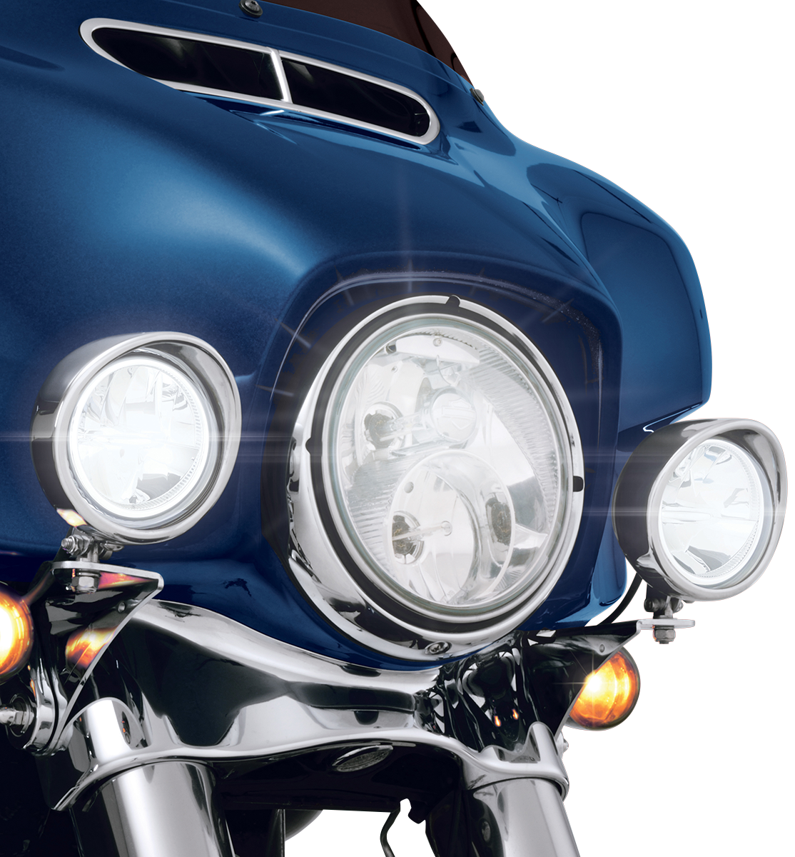 Show Chrome 3.5" LED Driving Spot Light Kit 1999-2020 Harley Touring FLHX FLHR