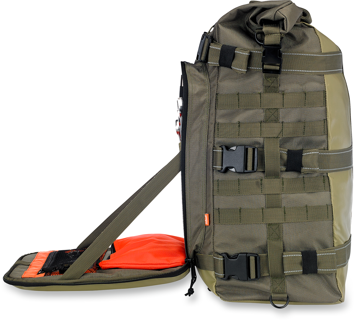 Biltwell Textile Green Exfil-80 Rear Motorcycle Rack Bag for Harley Davidson