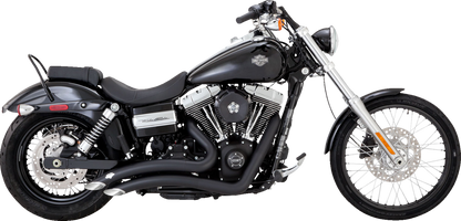 Vance & Hines Big Radius 2-2 Black PCX Exhaust System for 06-09 Harley Dyna FXD