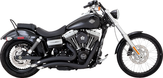 Vance & Hines Big Radius 2-2 Black PCX Exhaust System for 06-09 Harley Dyna FXD