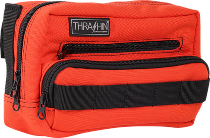 Thrashin Supply Orange Motorcycle Handlebar Storage Bag Plus for Harley THB-0028