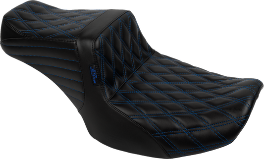 Le Pera Tailwhip Blue Diamond Stitch Seat for 2023-2025 Harley Touring FLHX FLTR