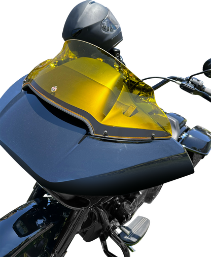 Klock Werks Kolor Flare 9" Yellow Windshield fits 2015-2023 Harley Road Glide