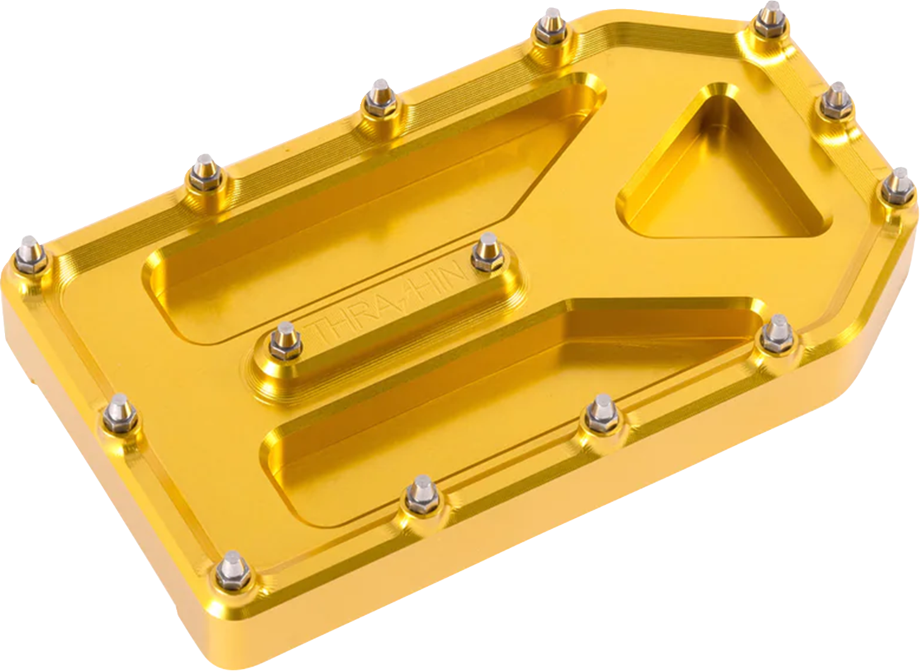 Thrashin Supply Gold Aggressor Brake Pedal Pad for 1999-2025 Harley Touring FLHX