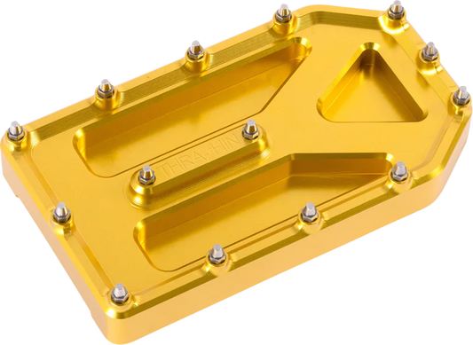 Thrashin Supply Gold Aggressor Brake Pedal Pad for 1999-2025 Harley Touring FLHX
