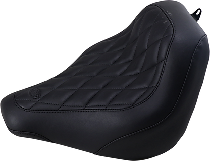 Mustang Wide Tripper Diamond Solo Seat for 2018-2026 Harley Softail FXST FXBB