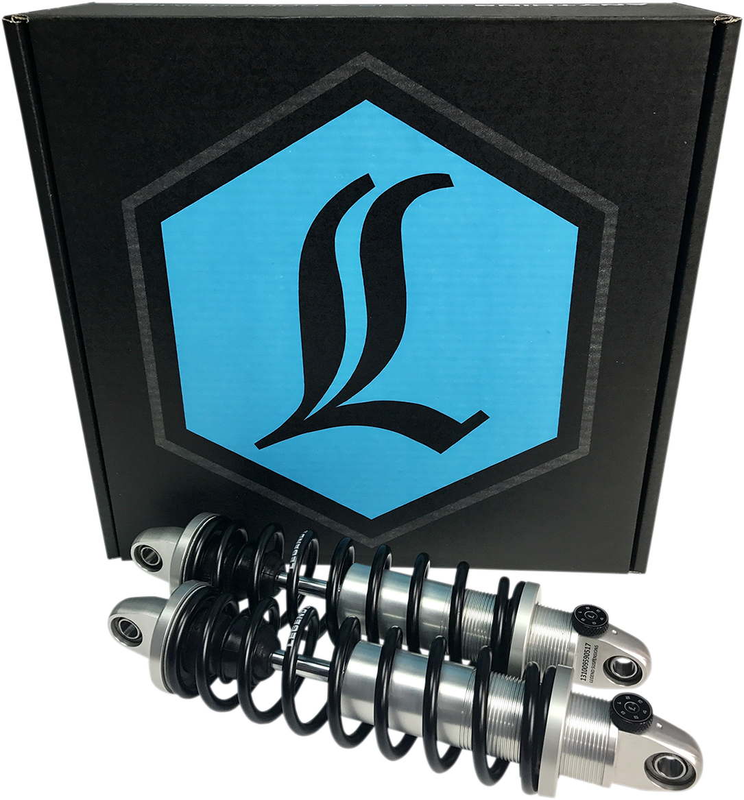 Legend RevoA Clear Anodized 12" Rear Heavy Duty Shocks 1991-2017 Harley Dyna
