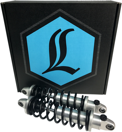 Legend RevoA Clear Anodized 12" Rear Heavy Duty Shocks 1991-2017 Harley Dyna