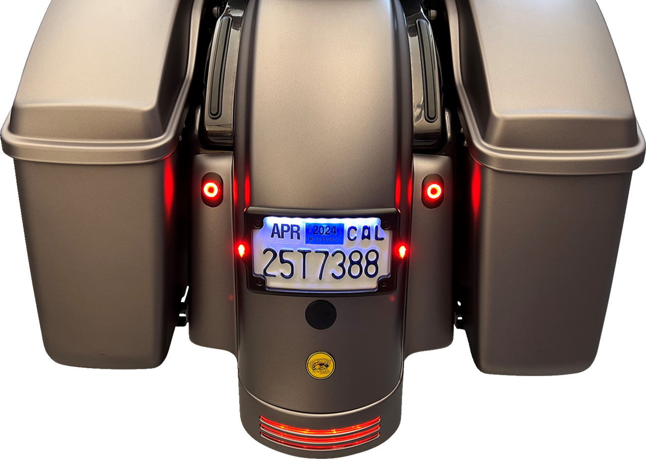 Kodlin Elypse Black Curved LED License Plate Kit 2013-2023 Harley Touring FLTR