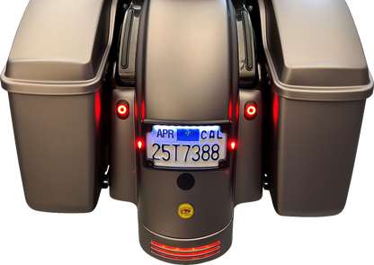 Kodlin Elypse Black Curved LED License Plate Kit 2013-2023 Harley Touring FLTR