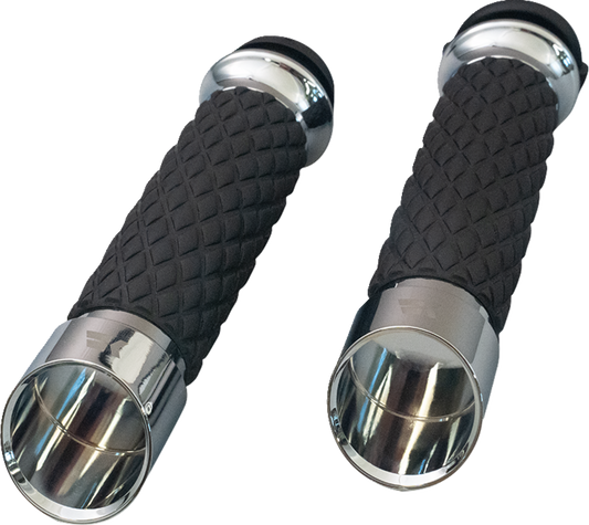 Khrome Werks Edge Contour TBW Hand Grips fits 2008-2024 Harley Touring Softail