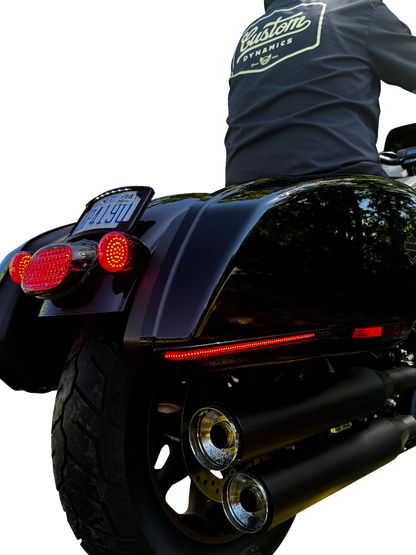 Custom Dynamics Red Lens LED Saddlebag Lights for 2018-2024 Harley Low Rider