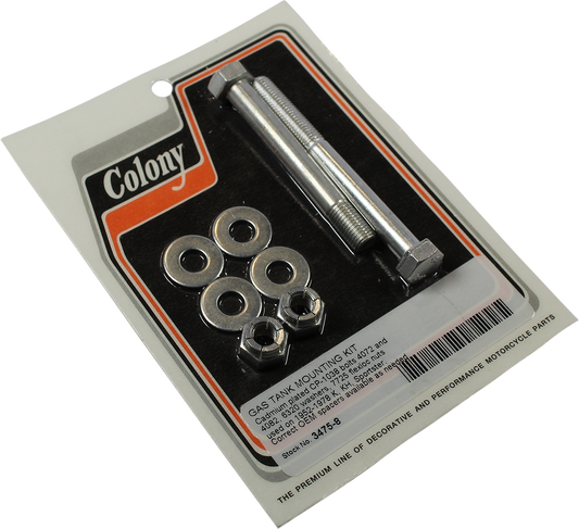 Colony 3475-8 Cadmium Gas Tank Mounting Hardware 52-78 Harley Sportster KH K XL
