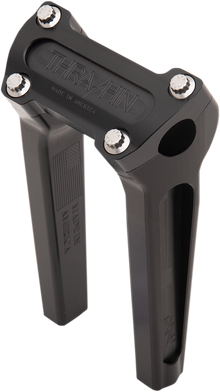 Thrashin Supply Black 8" Straight Motorcycle Handlebar Riser Kit for Harley
