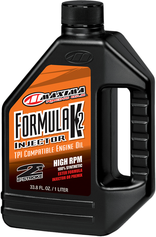 Maxima Racing 2 Stroke Formula K2 Offroad Synthetic 1 Liter Engine Injector Oil