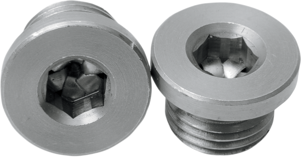 Bassani Chrome 12mm Exhaust O2 Sensor Port Plugs fits Harley Davidson