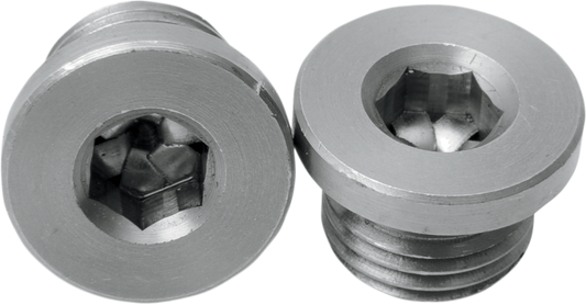 Bassani Chrome 12mm Exhaust O2 Sensor Port Plugs fits Harley Davidson