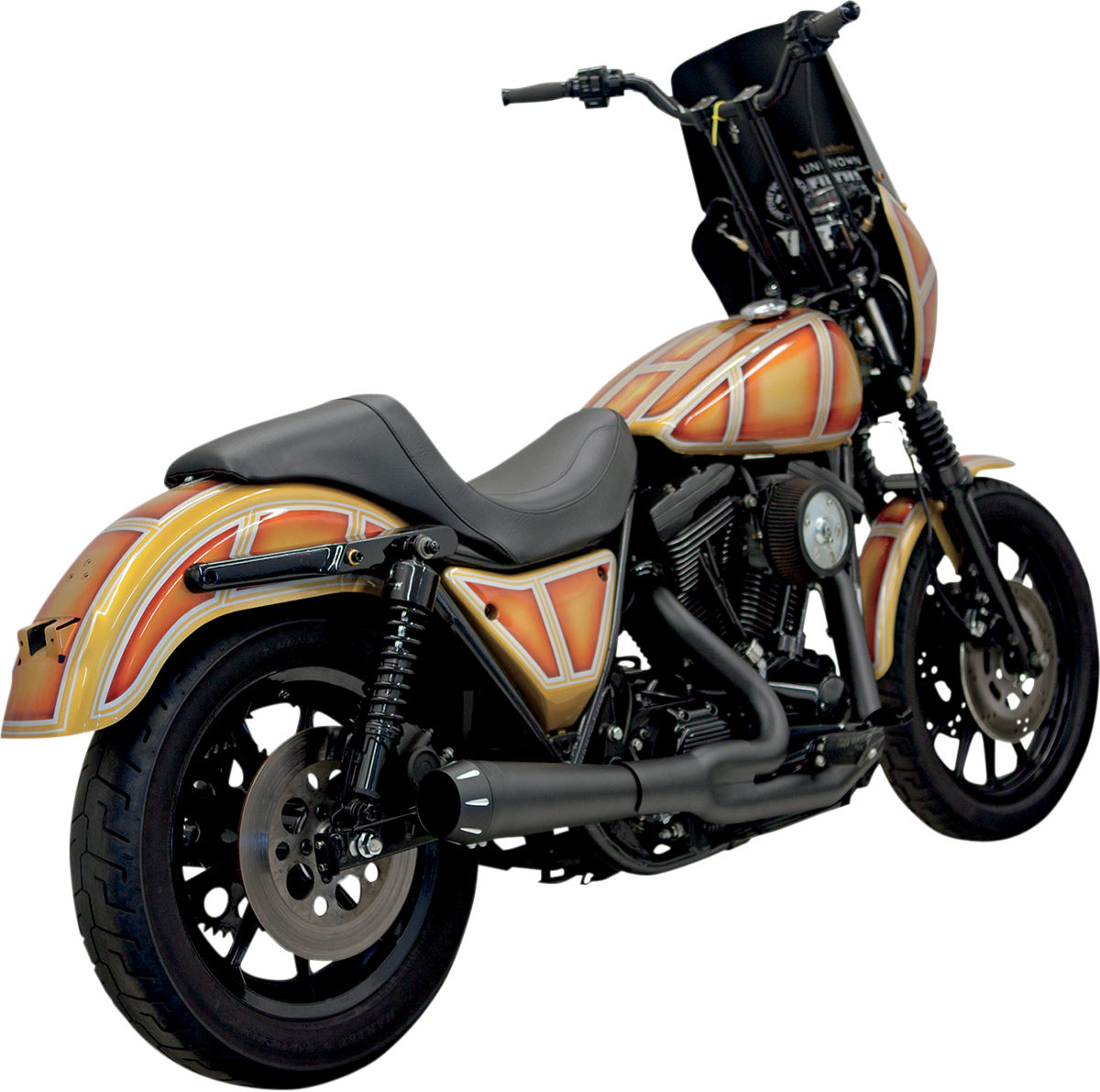 Bassani Road Rage 2-1 Black Exhaust System fits 1987-2000 Harley Davidson FXR