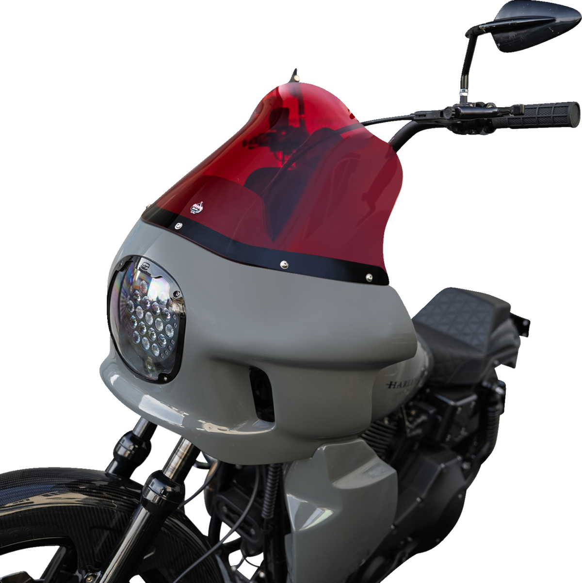 Klock Werks Kolor Flare 12.5" Red Windshield fits Saddlemen S-RT Mini Fairing