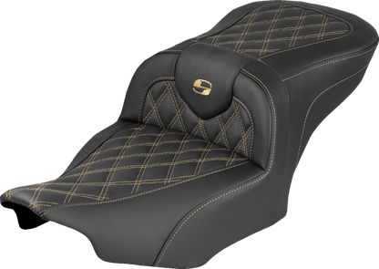 Saddlemen Roadsofa Gold Lattice Stitch Gel Seat fits 2023-2025 Harley Touring