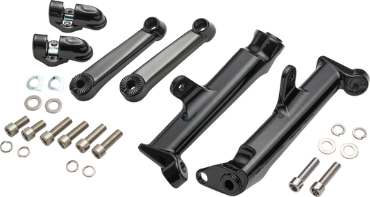 Ciro Black Highway Cruise Frame Foot Peg Mount Kit fits  2009-24 Harley Touring