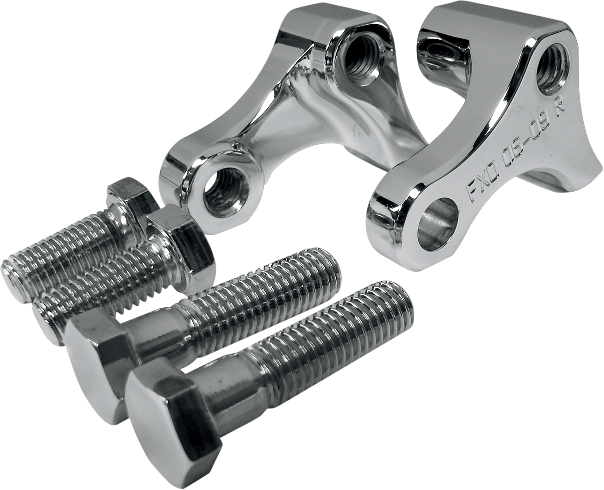 La Choppers Chrome -1.00" Rear Motorcycle Lowering Kit 06-17 Harley Dyna FXDL