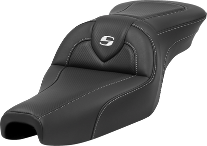Saddlemen Roadsofa Carbon Fiber Gel Seat for 2004-2022 Harley Sportster 3.3Gal