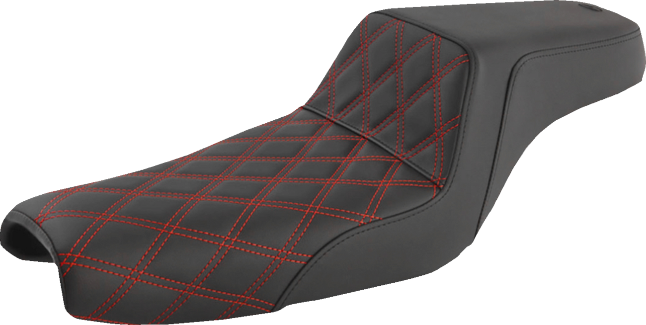 Saddlemen Step Up Red Lattice Stitch Seat fits 2004-2022 Harley Sportster XL